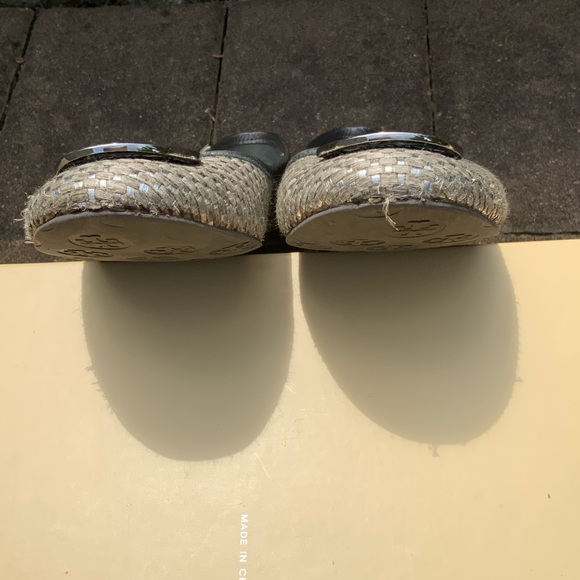 Tory Burch Lurex Silver Reva Ballet Flats 7.5 - Picture 4 of 7